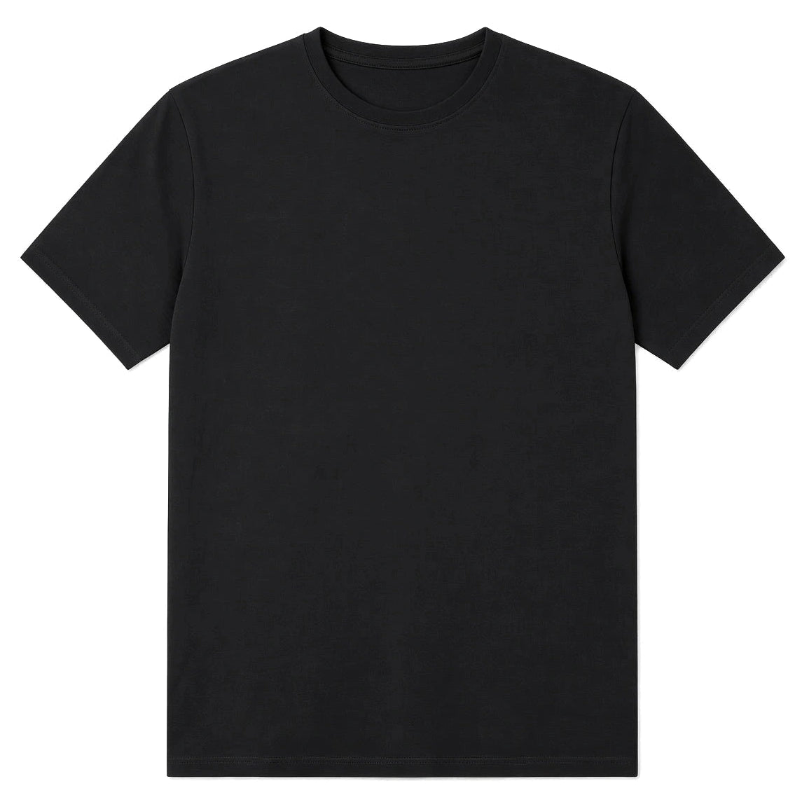Black premium classic tee, 165gsm, front