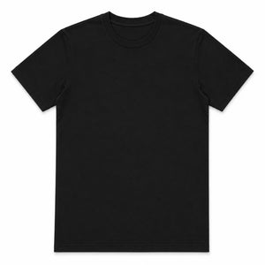 Black classic fit t-shirt, 185gsm combed cotton, front