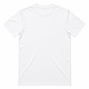 White classic fit t-shirt, 185gsm combed cotton, front
