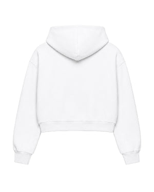Oversized Crop Hoodie, white, back