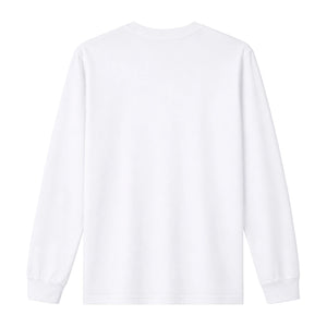 White long sleeve t-shirt, back view, blank print area