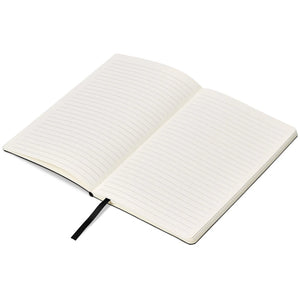 A5 Lined Notebook, open, lined pages