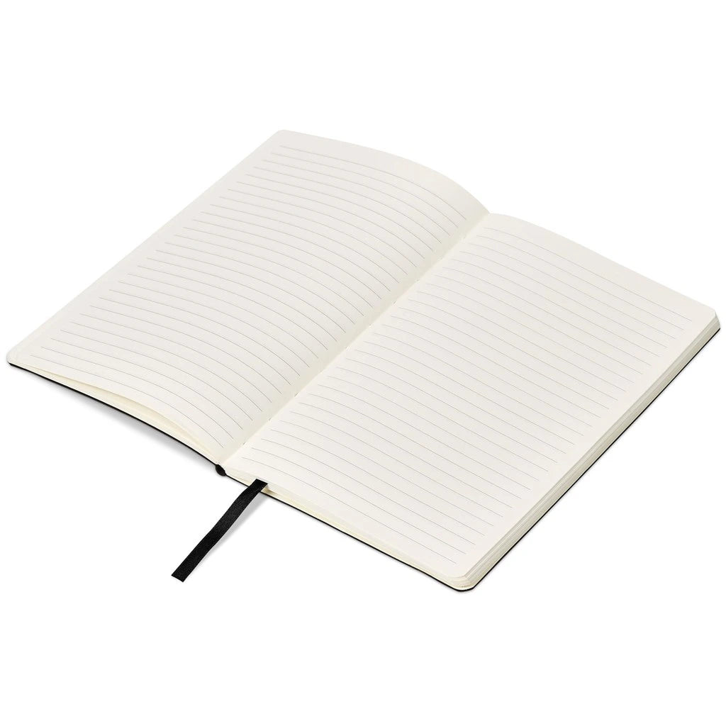 A5 Lined Notebook, open, lined pages