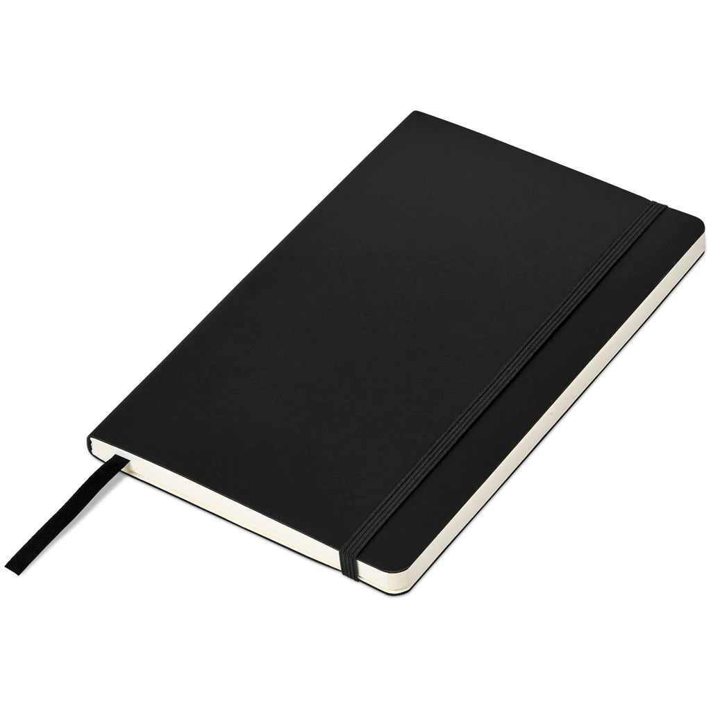 A5 Lined Notebook, black, cover
