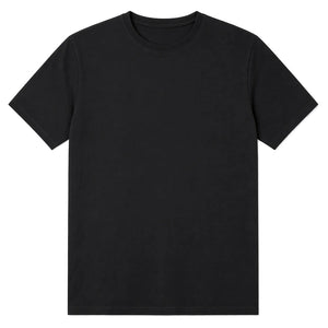 Black premium classic tee, 165gsm, front