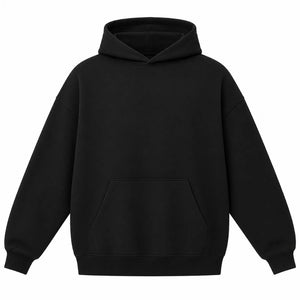 Oversized Hoodie, black, front