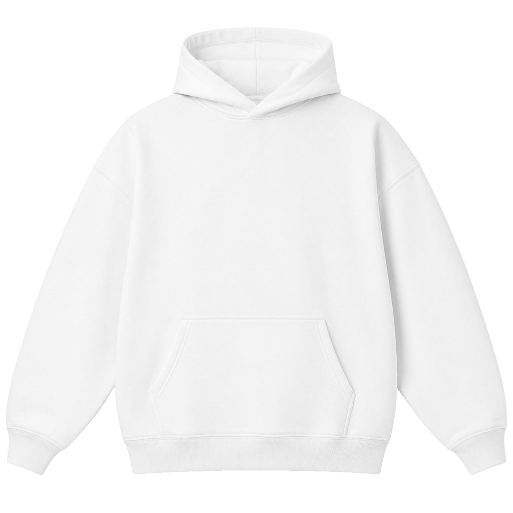Oversized Hoodie, white, front