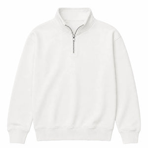 Quarter Zip, white, front